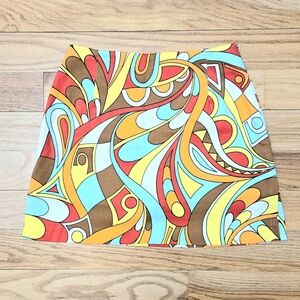 Vintage 60s Mod Psychedelic Skort – Forwear New York - Made in USA - Size 6